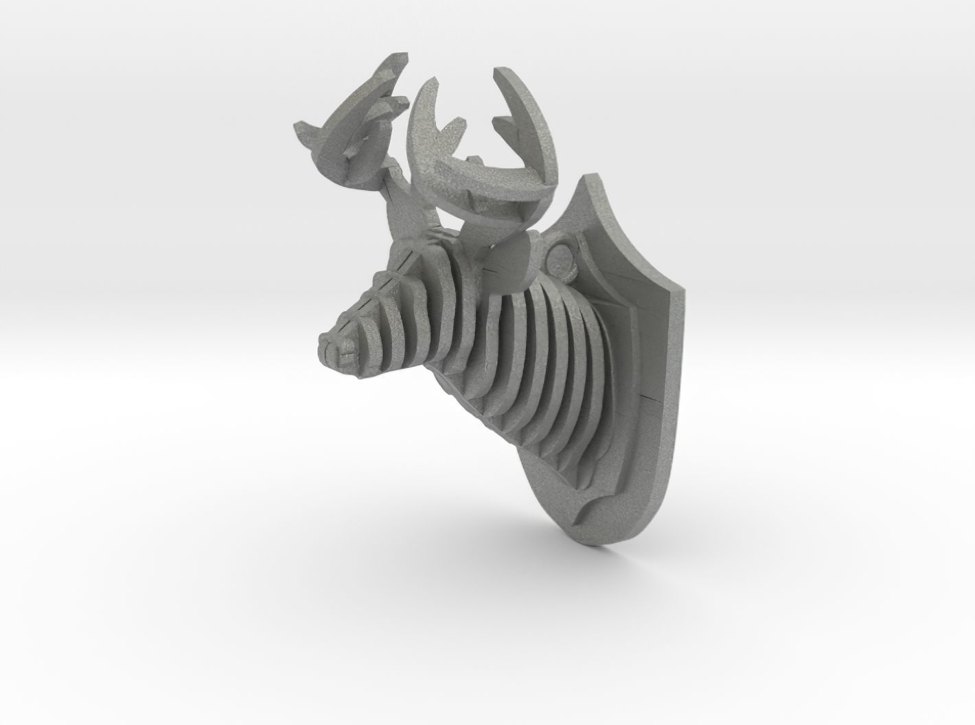  Deer Head Pendant 3D print model_44