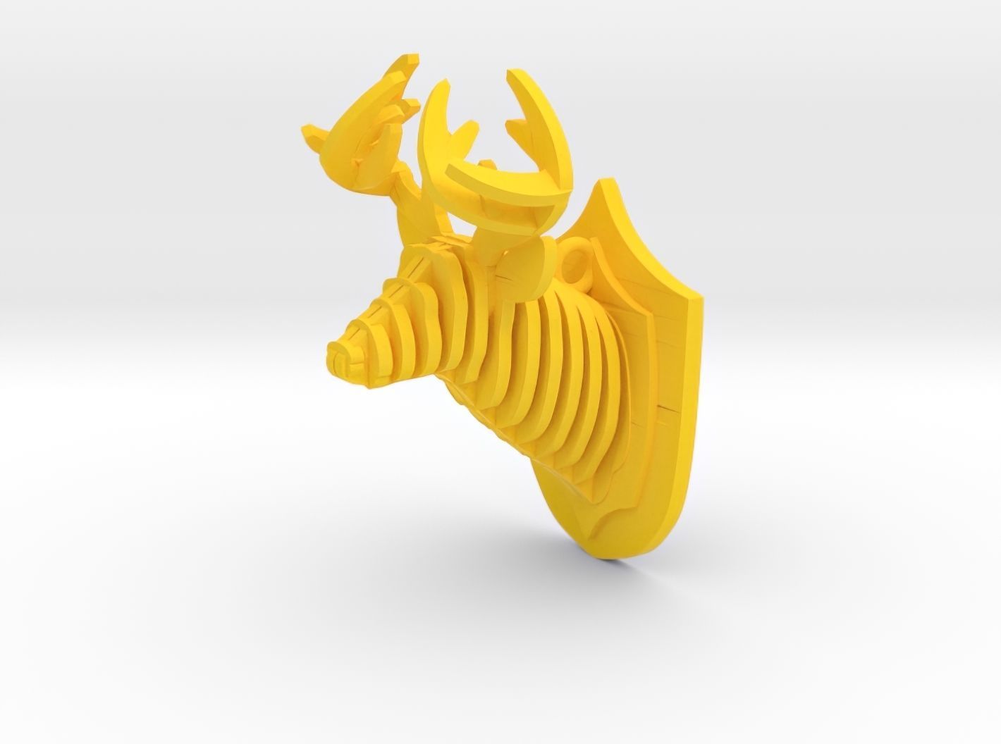  Deer Head Pendant 3D print model_32