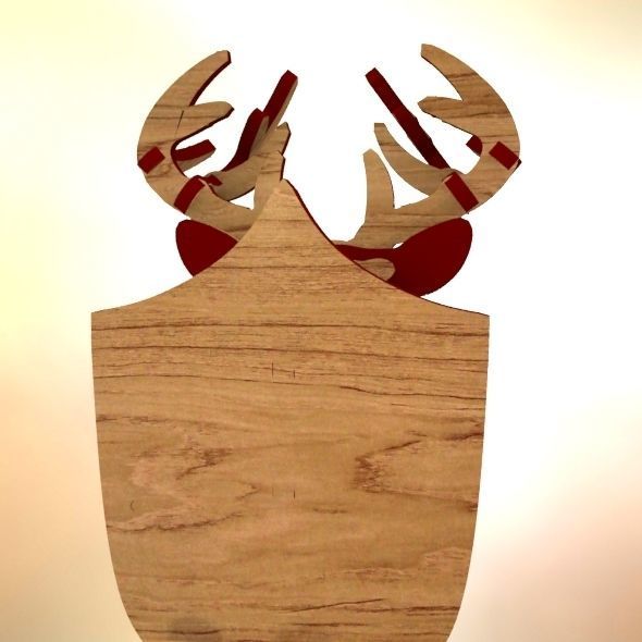  Deer Head Pendant 3D print model_56