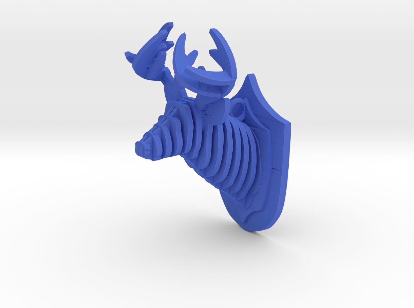  Deer Head Pendant 3D print model_31
