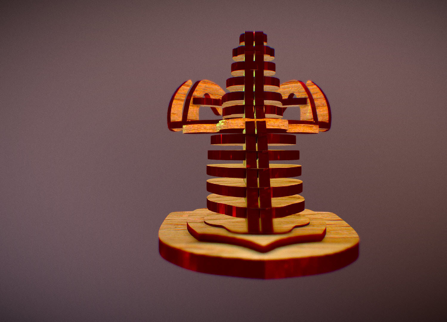  Deer Head Pendant 3D print model_2