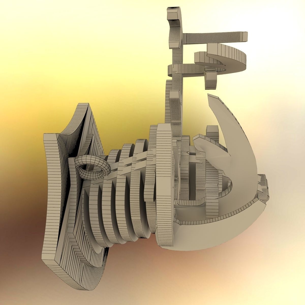  Deer Head Pendant 3D print model_15