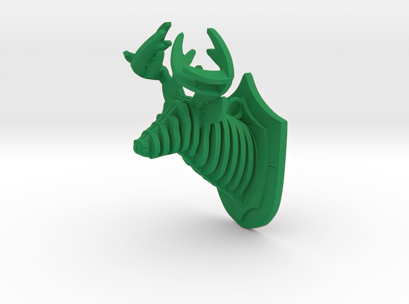  Deer Head Pendant 3D print model_33