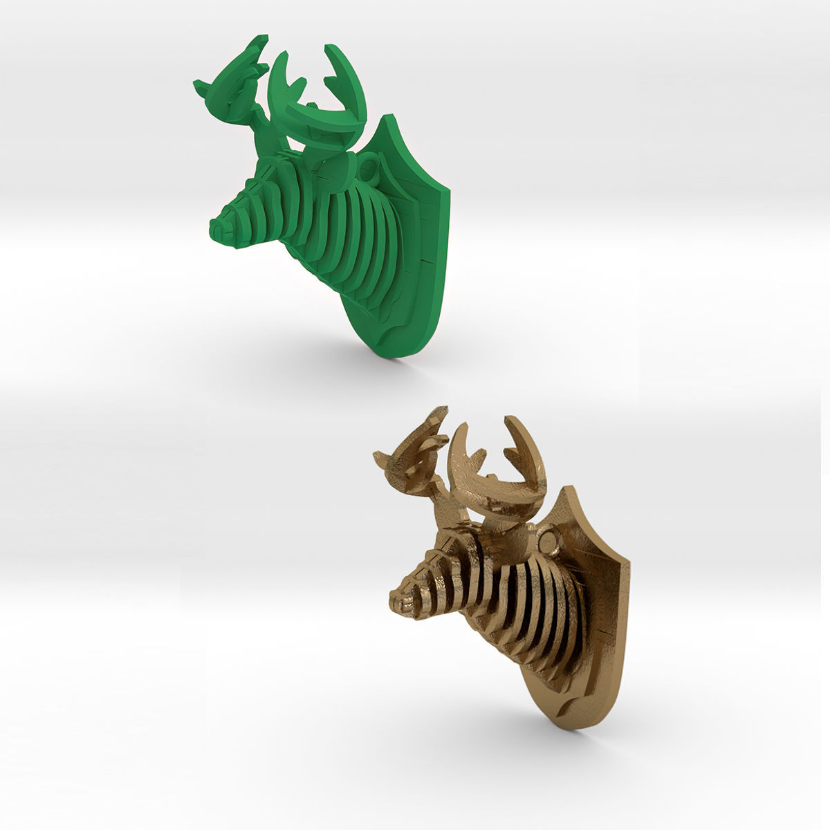  Deer Head Pendant 3D print model_70