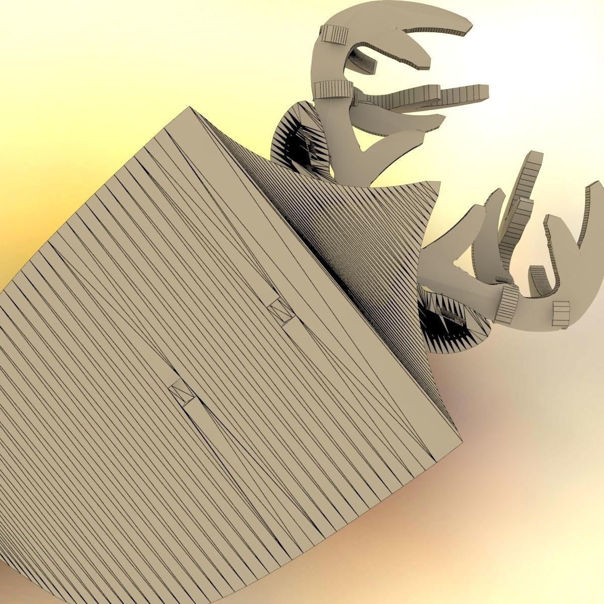  Deer Head Pendant 3D print model_20