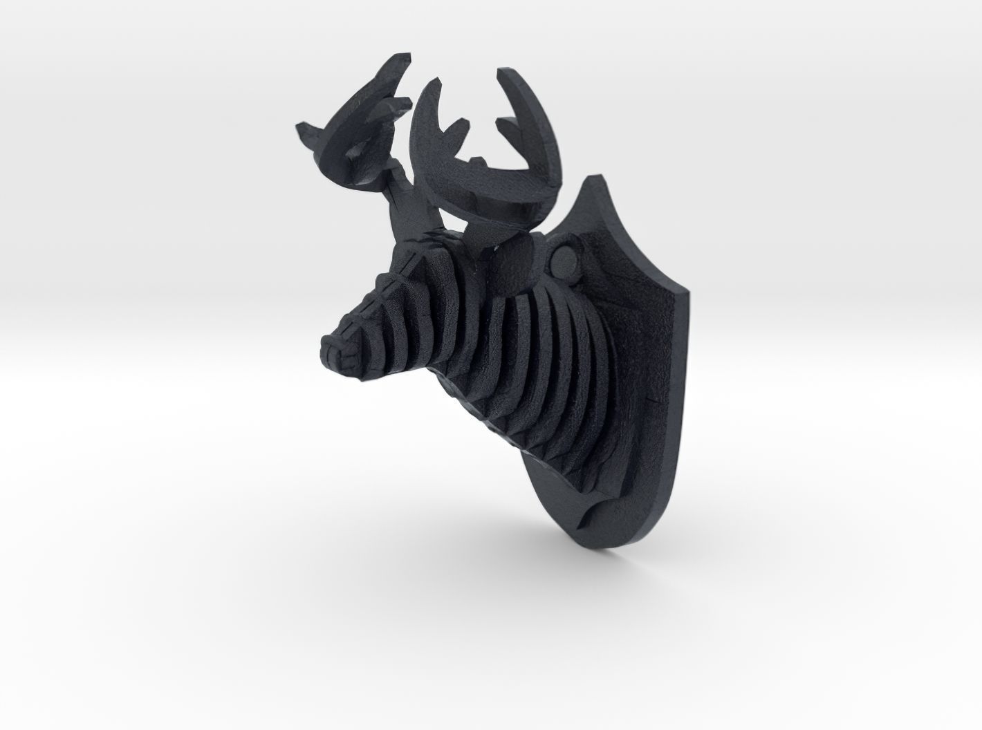  Deer Head Pendant 3D print model_46