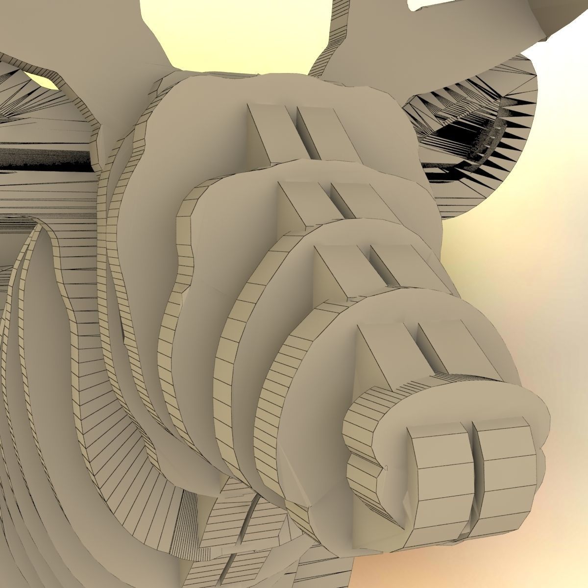  Deer Head Pendant 3D print model_19