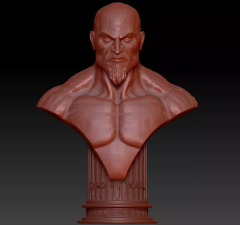 Kratos bust 3D print model