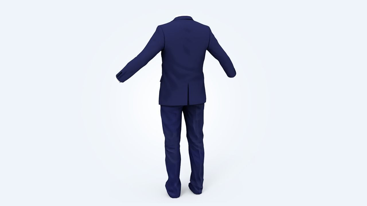 Business Suit Man Low-poly 3D model_60