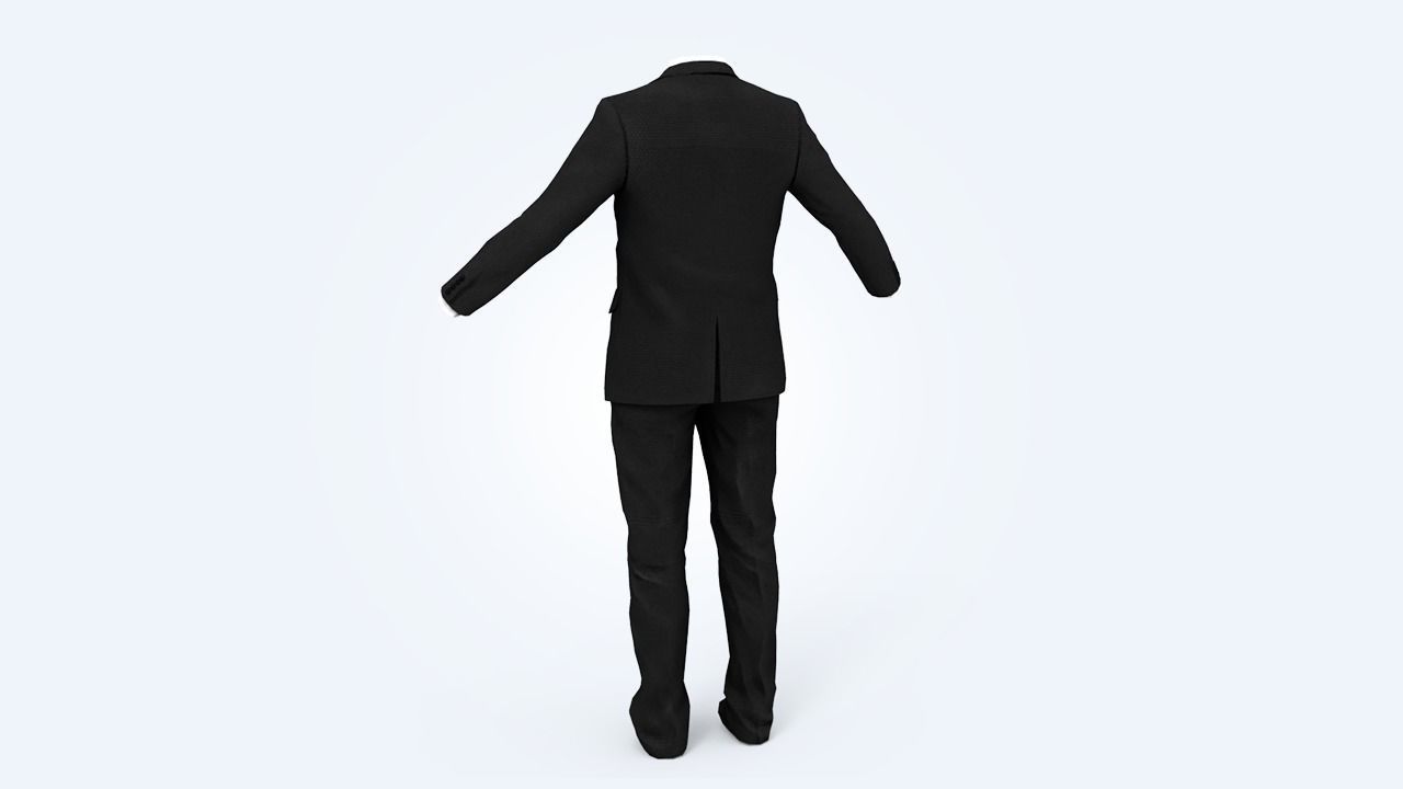 Business Suit Man Low-poly 3D model_23