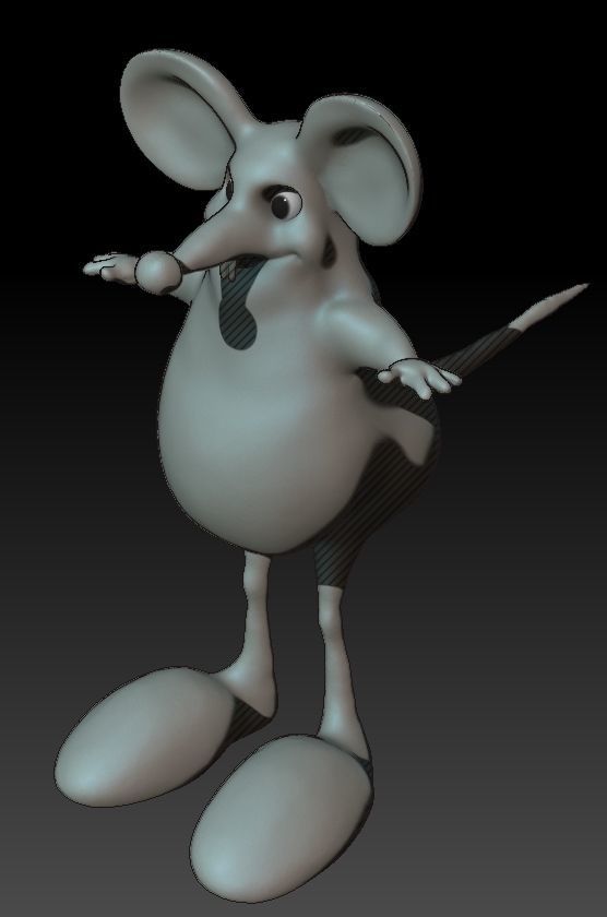 Xgen cartoon rat character project with all files redshift 3D model_11