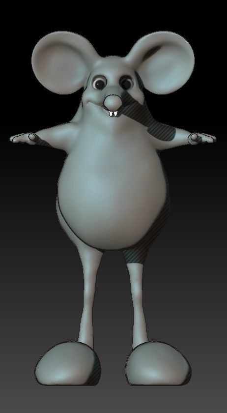 Xgen cartoon rat character project with all files redshift 3D model_10