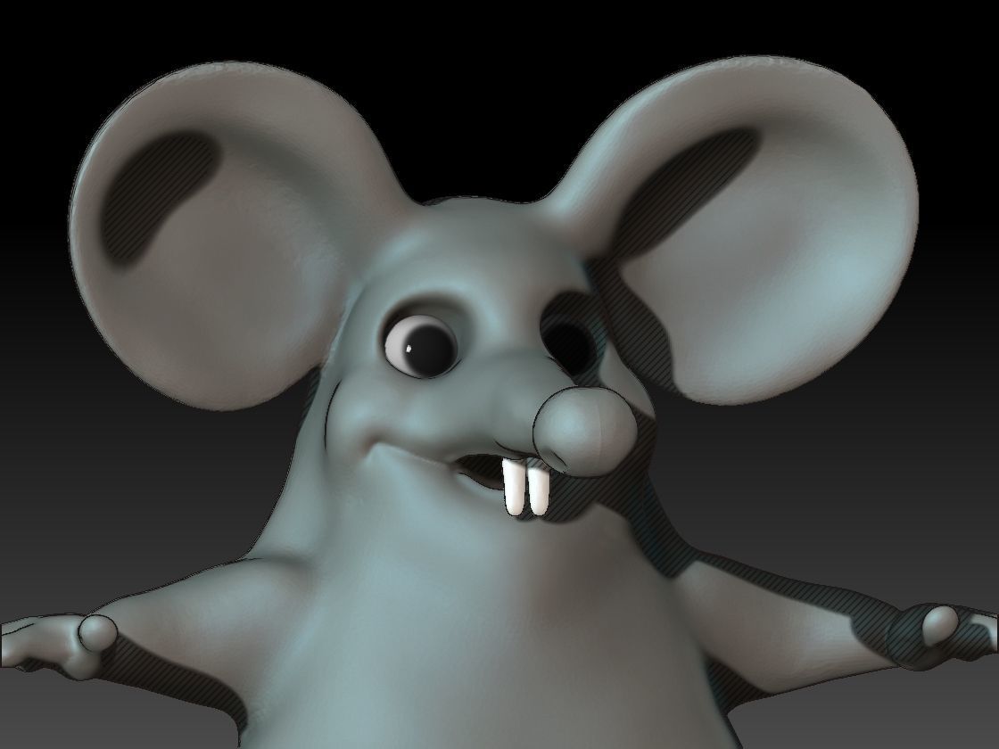 Xgen cartoon rat character project with all files redshift 3D model_13