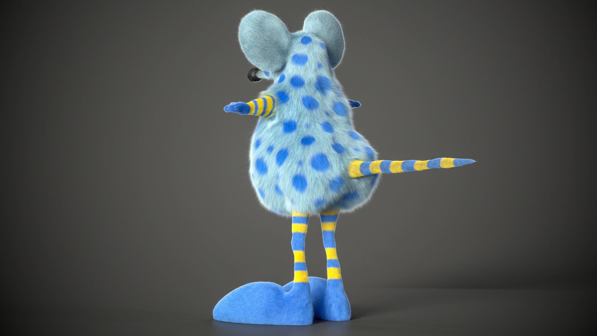 Xgen cartoon rat character project with all files redshift 3D model_37