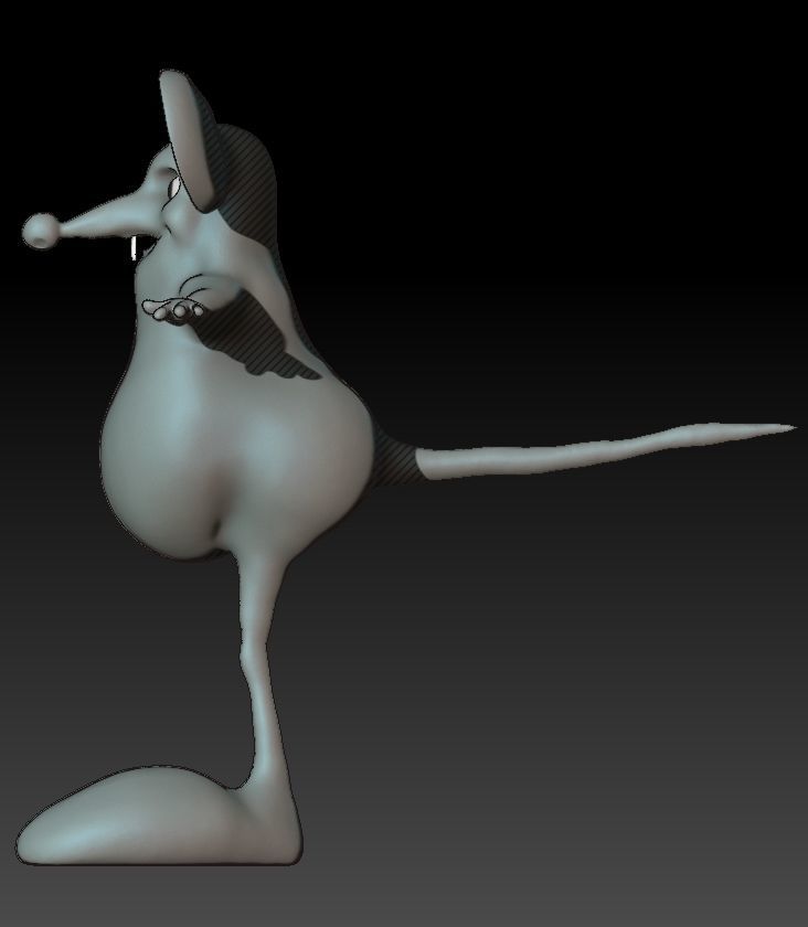 Xgen cartoon rat character project with all files redshift 3D model_14