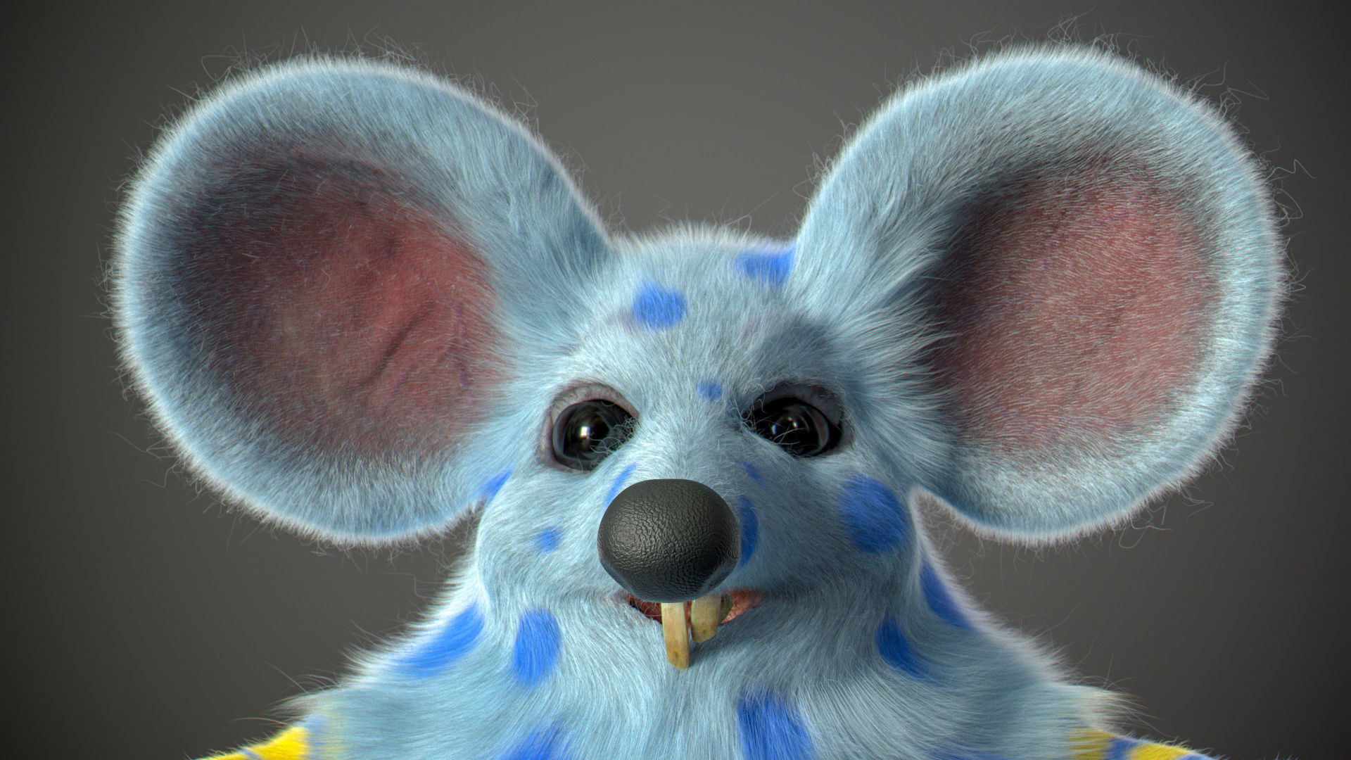Xgen cartoon rat character project with all files redshift 3D model_41