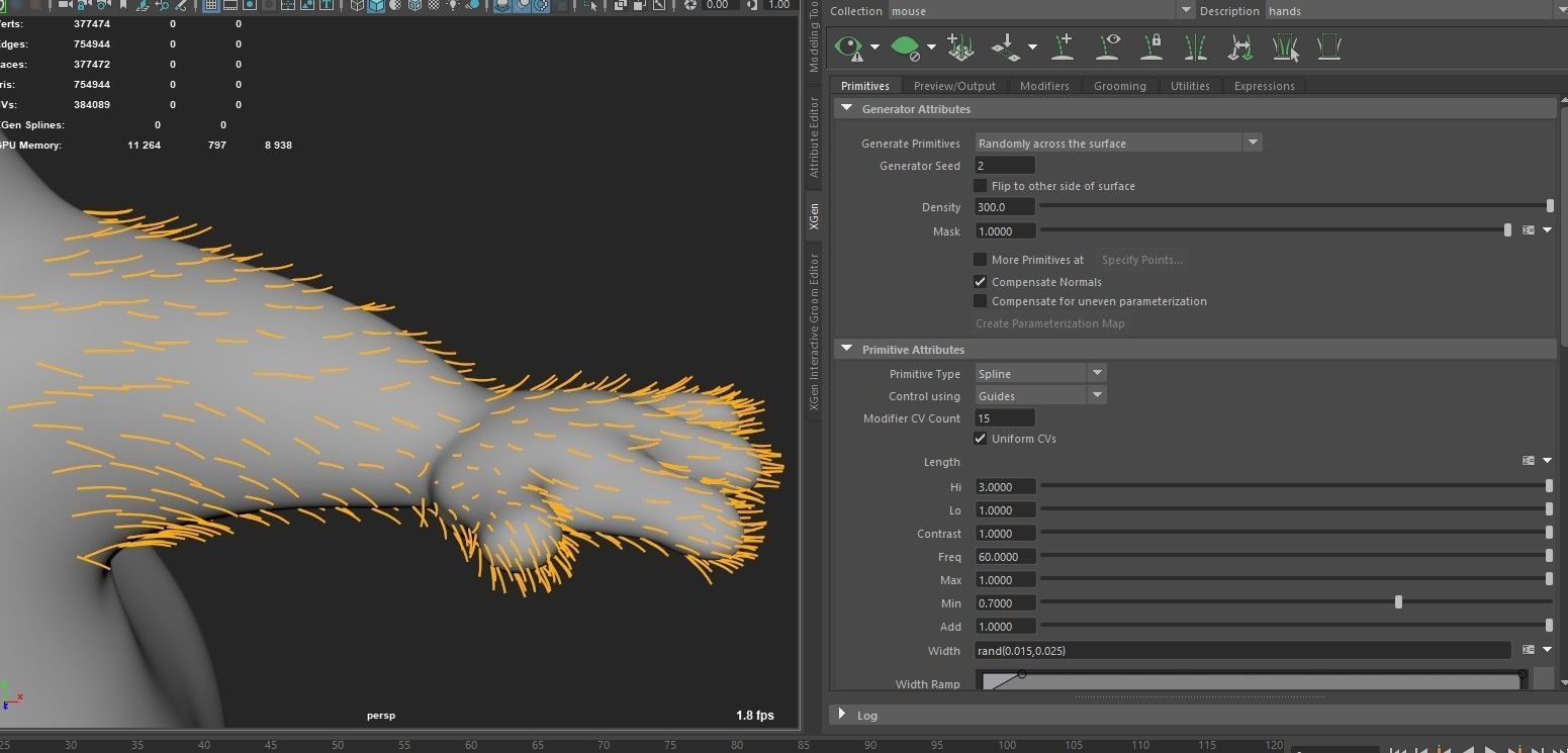 Xgen cartoon rat character project with all files redshift 3D model_8