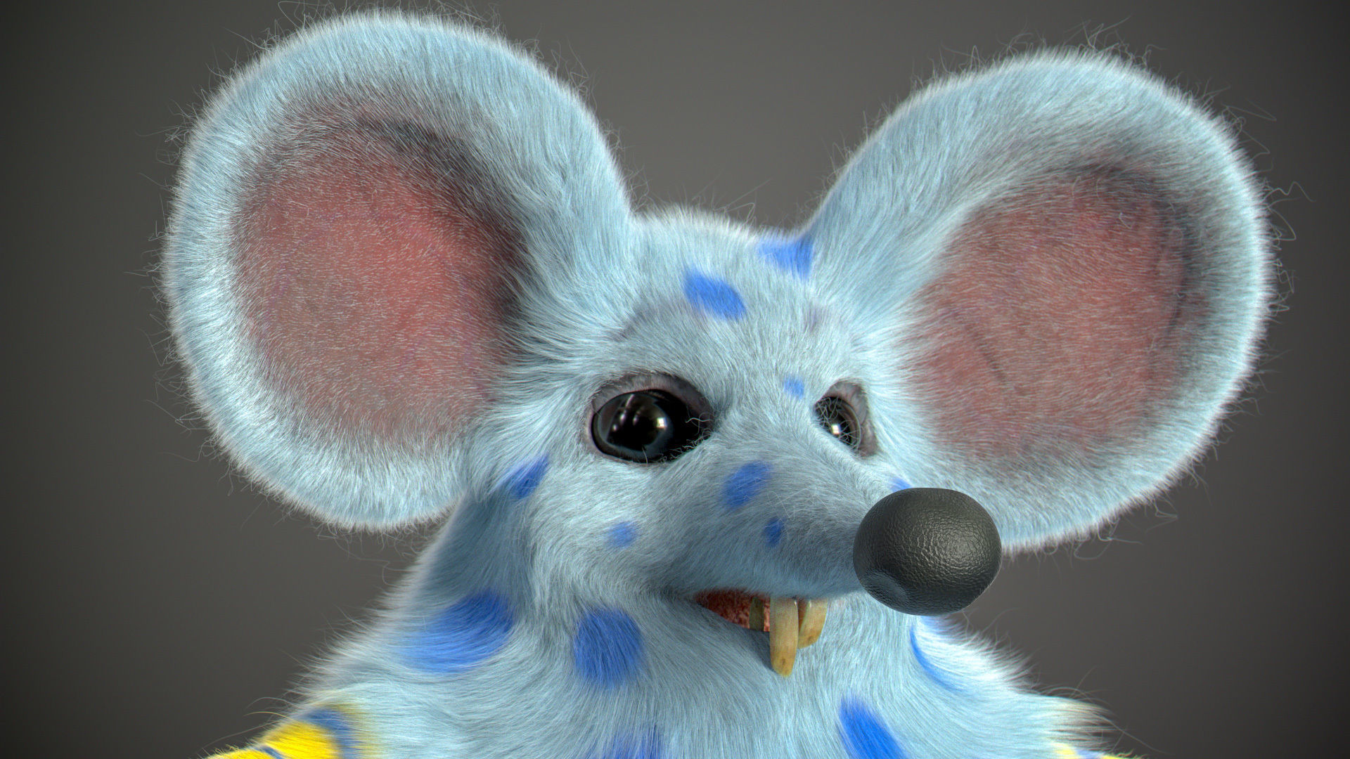 Xgen cartoon rat character project with all files redshift 3D model_42