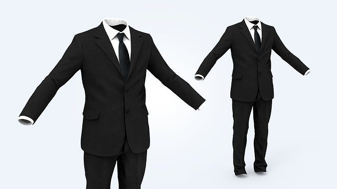 Business Suit Man Low-poly 3D model