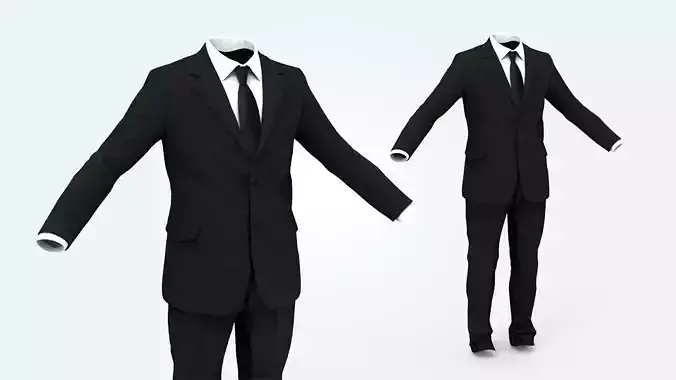 Business Suit Man Low-poly 3D model