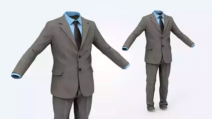 Business Suit Man Low-poly 3D model