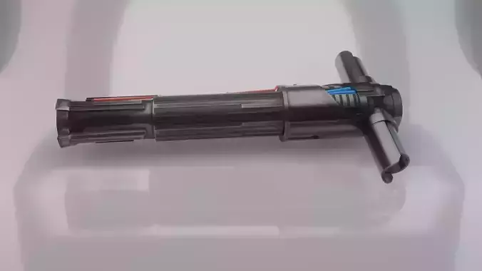 Kylo Ren Lightsaber Low-poly 3D model