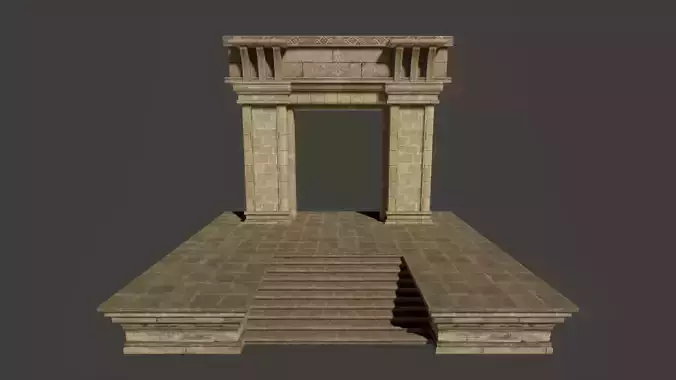 Fantasy Stone Portal - Game Props Low-poly 3D model