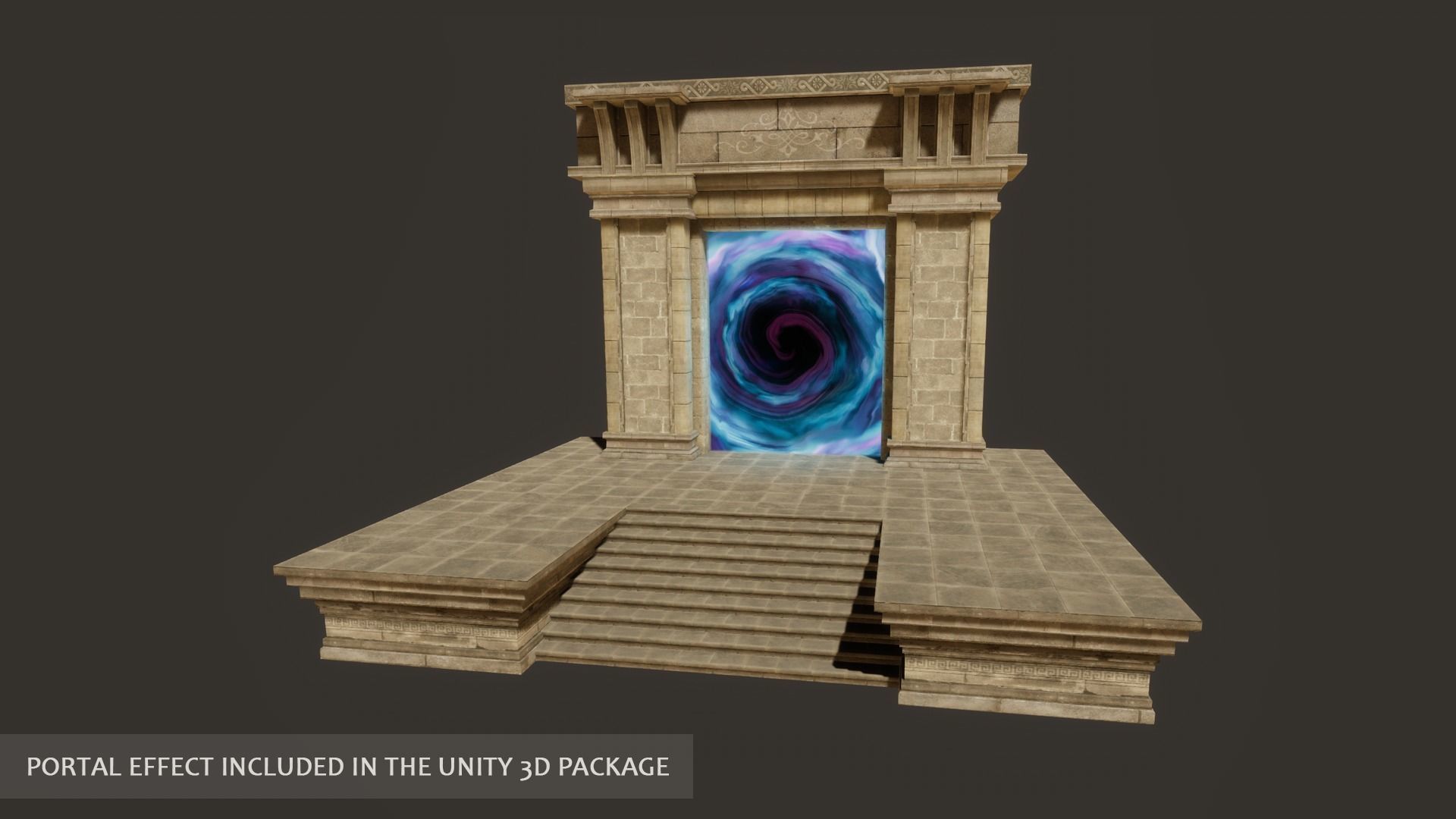 Fantasy Stone Portal - Game Props Low-poly 3D model_3