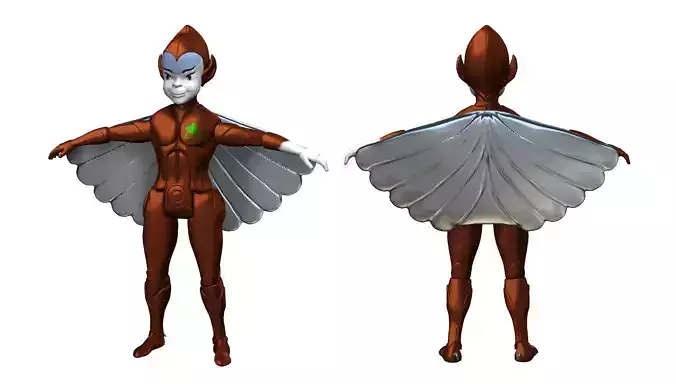 Silverhawks the copper kid toy classic figure 3D print model