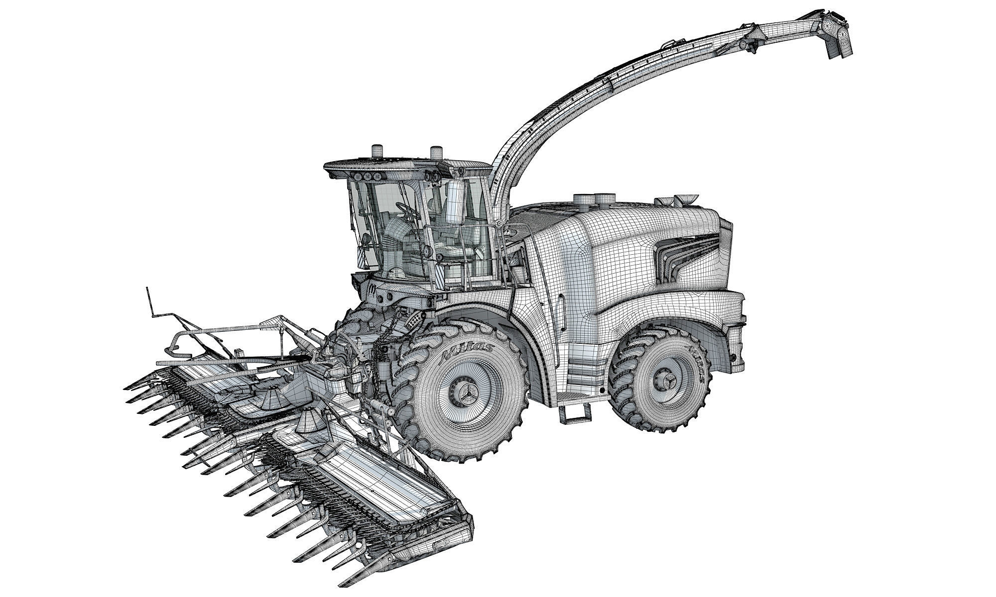 Krone Forage Harvester 3D model_13