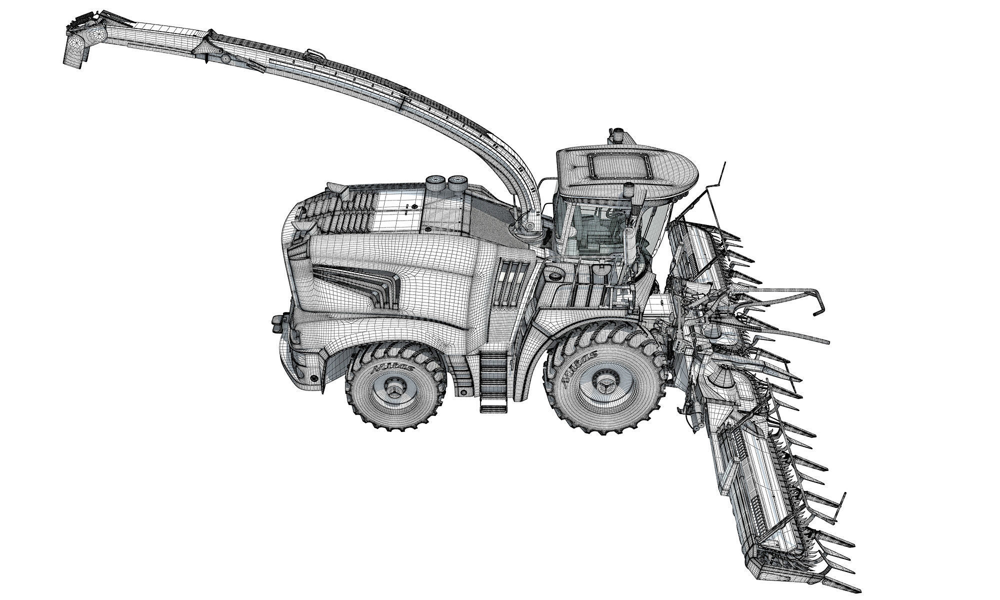 Krone Forage Harvester 3D model_16