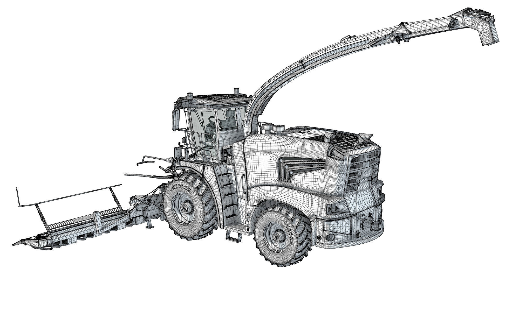 Krone Forage Harvester 3D model_14