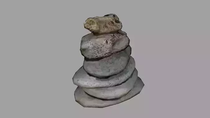 Zen Stones Low Poly Model