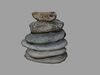 Zen Stones Low Poly Model Free low-poly 3D model_1