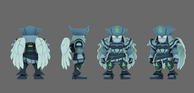 Super Mecha 17 - Woneel of Code Name W8N33 Low-poly 3D model