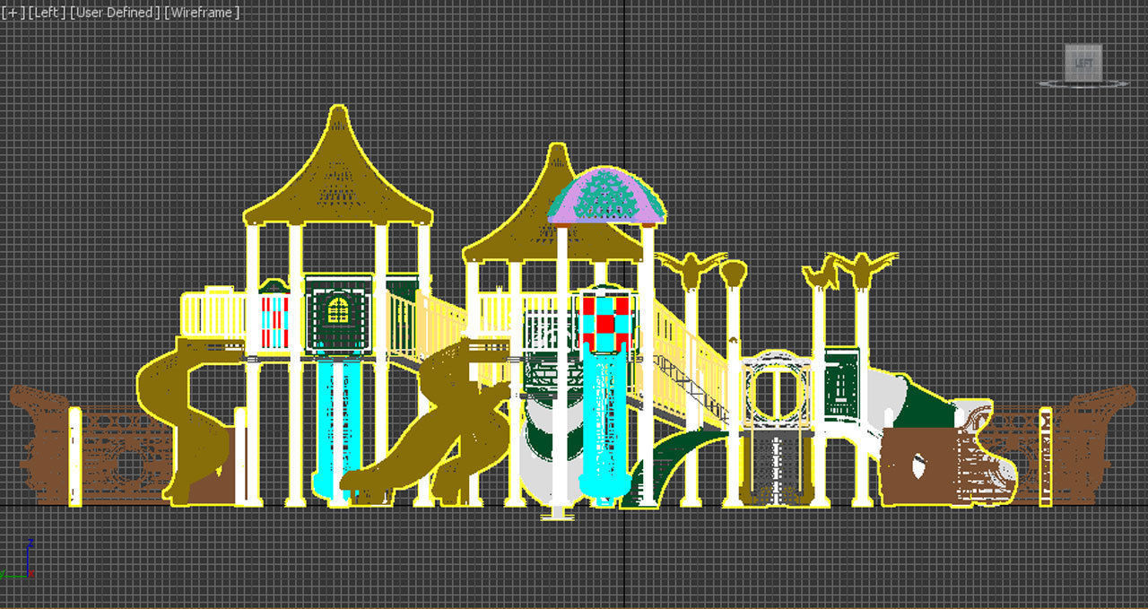 High detailed 3D Ship Themed model playGround kindergarten set 3D model_3