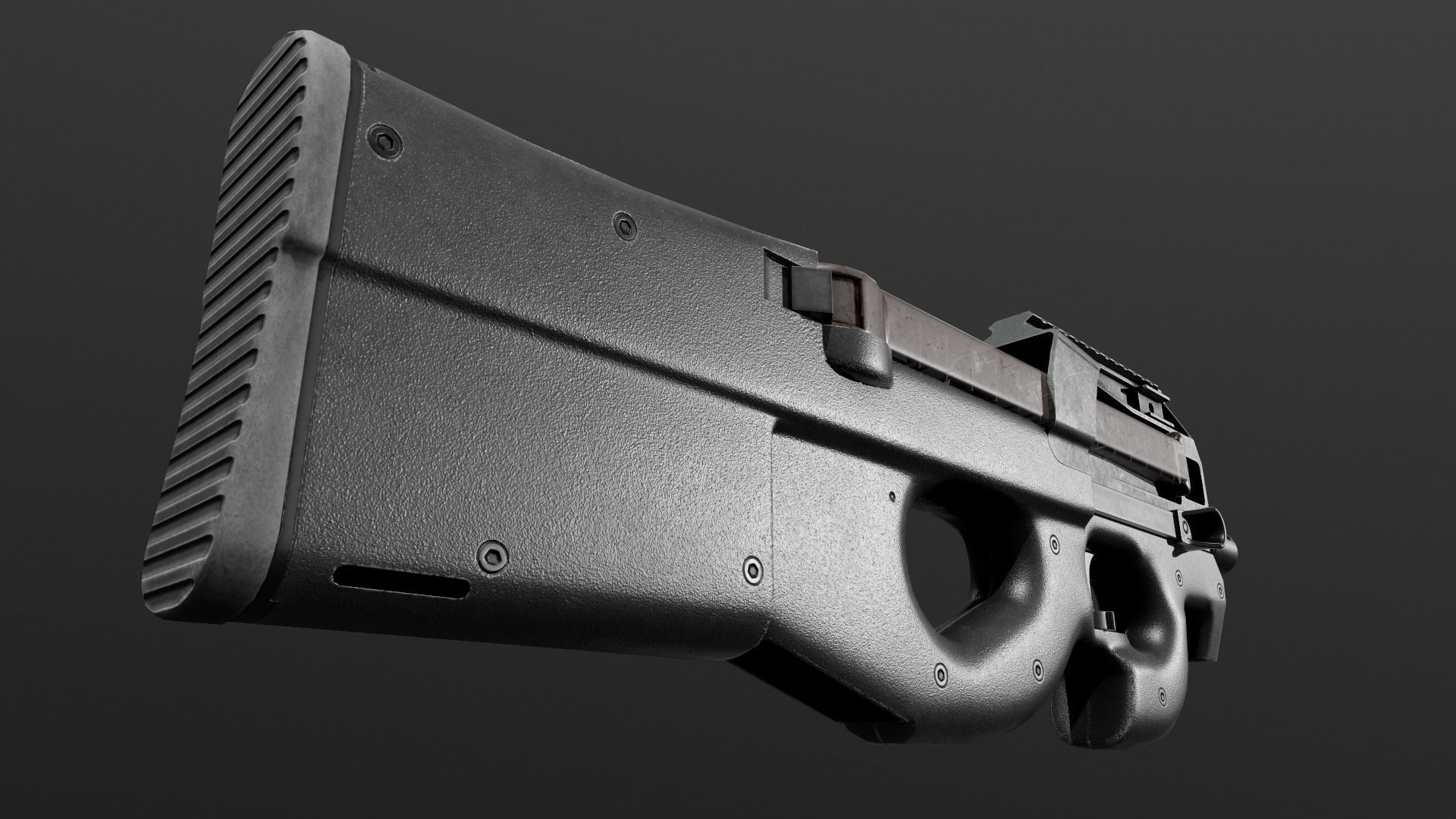 FN P90 Sub Machine Gun Low-poly 3D model_12