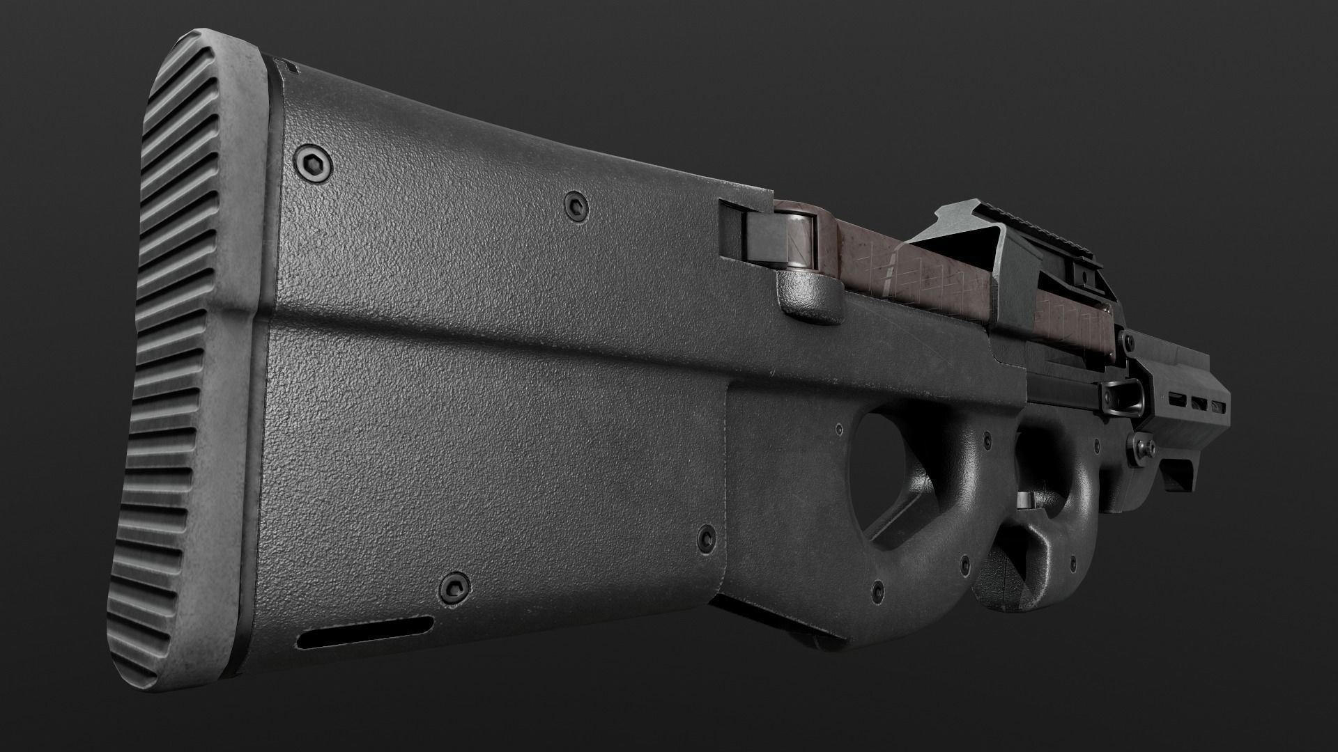 FN P90 Sub Machine Gun Low-poly 3D model_26
