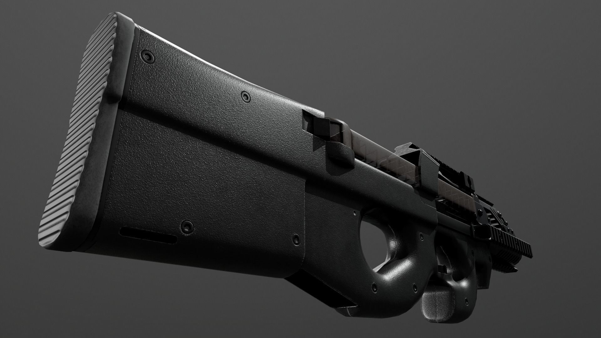 FN P90 Sub Machine Gun Low-poly 3D model_19