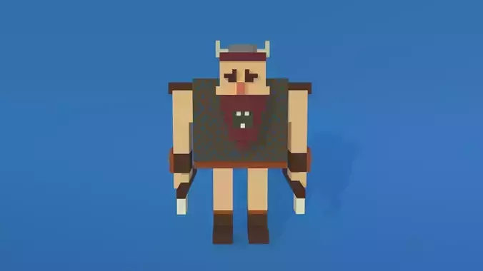 Voxel Viking Man