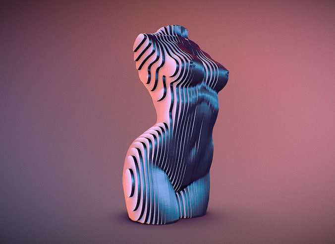 Sliced Female Torso Model 3D print model