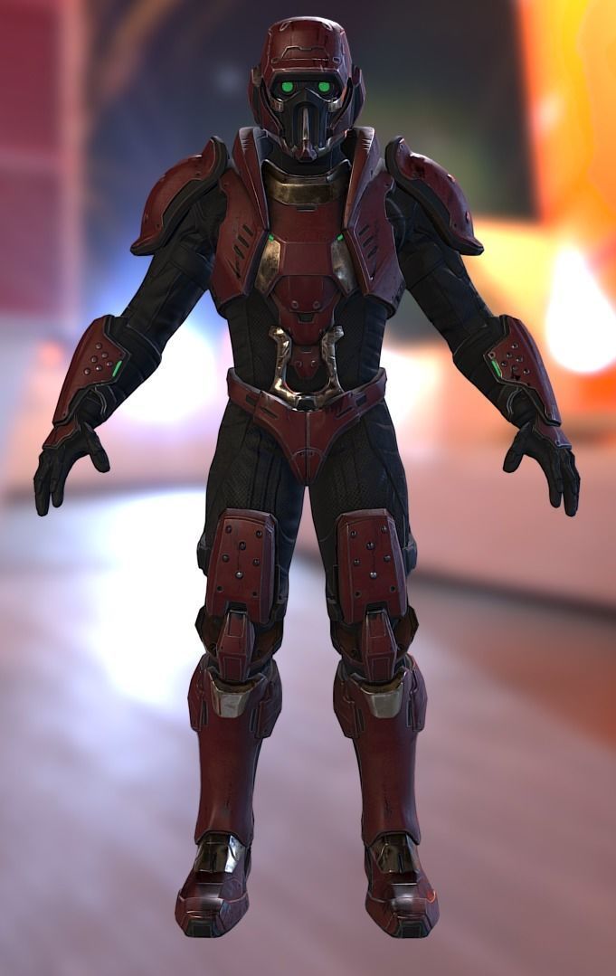 Sci Fi Male Soldier - Starter Pack 3D model_1