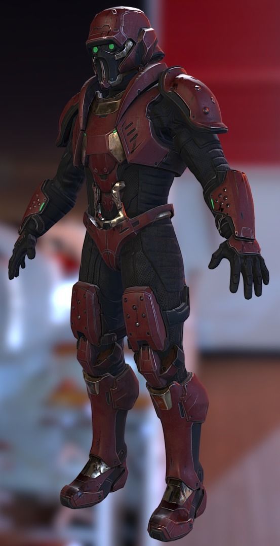 Sci Fi Male Soldier - Starter Pack 3D model_2