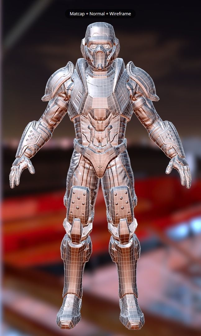 Sci Fi Male Soldier - Starter Pack 3D model_6