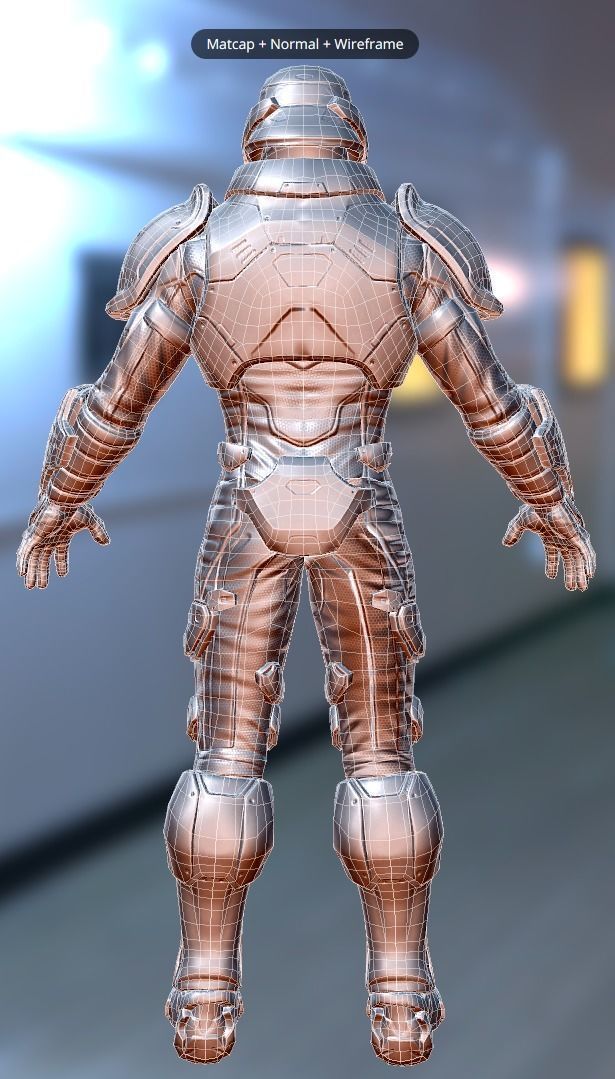Sci Fi Male Soldier - Starter Pack 3D model_7