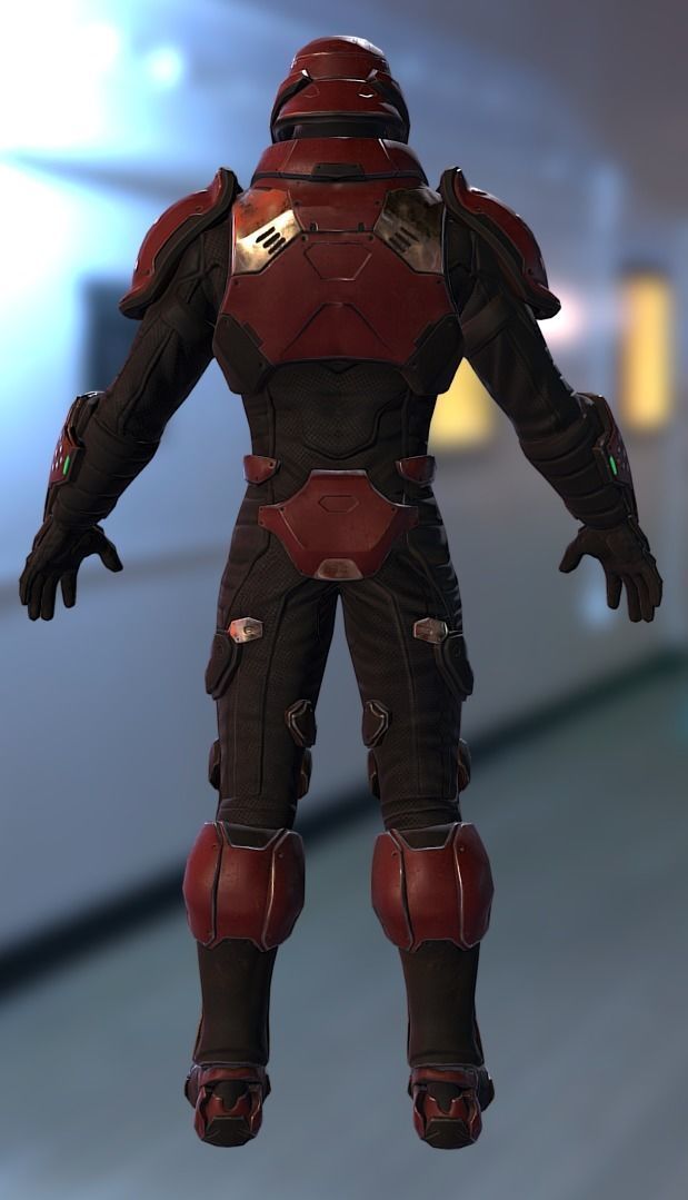 Sci Fi Male Soldier - Starter Pack 3D model_5