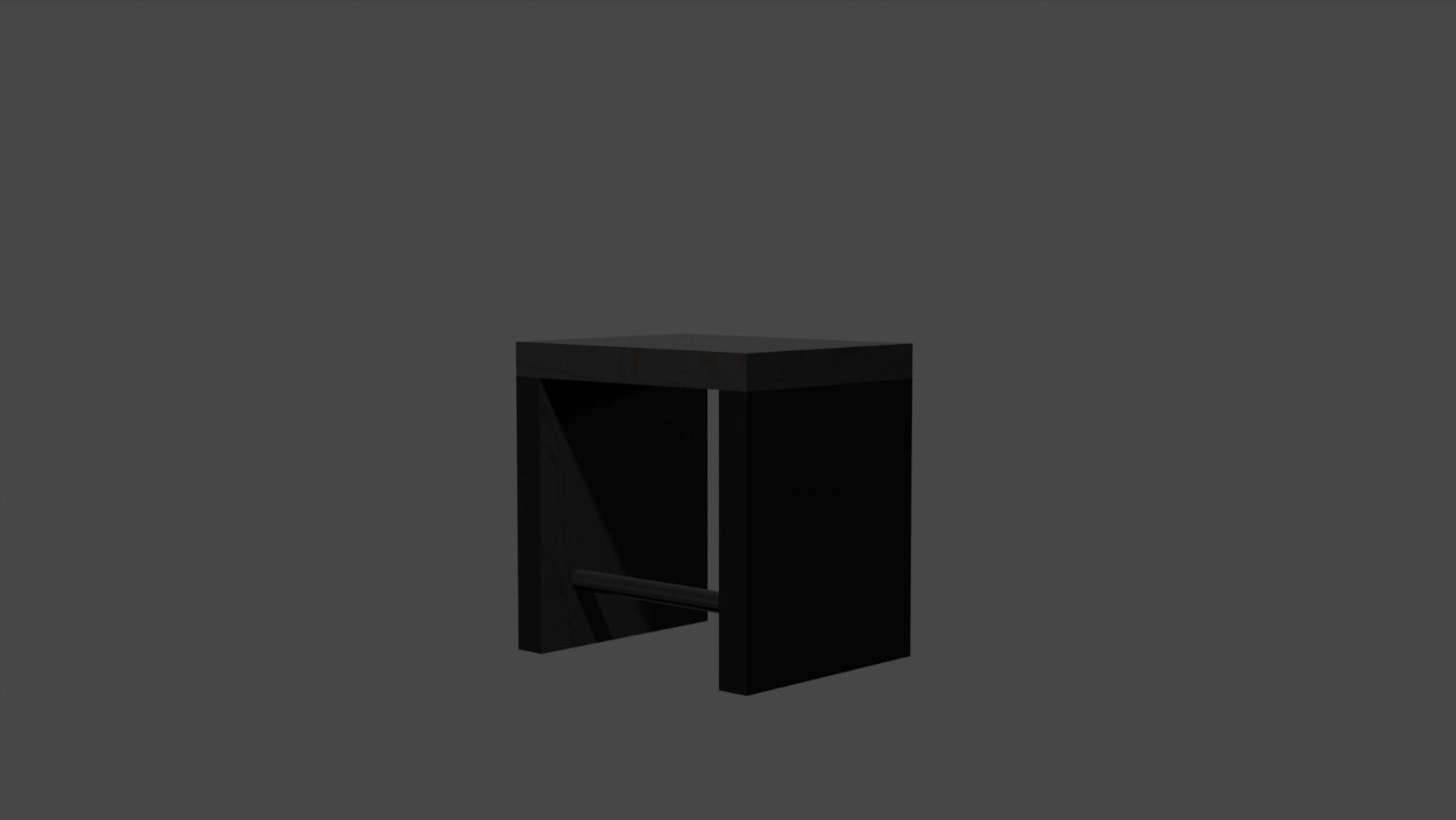 Stool Low-poly 3D model_1