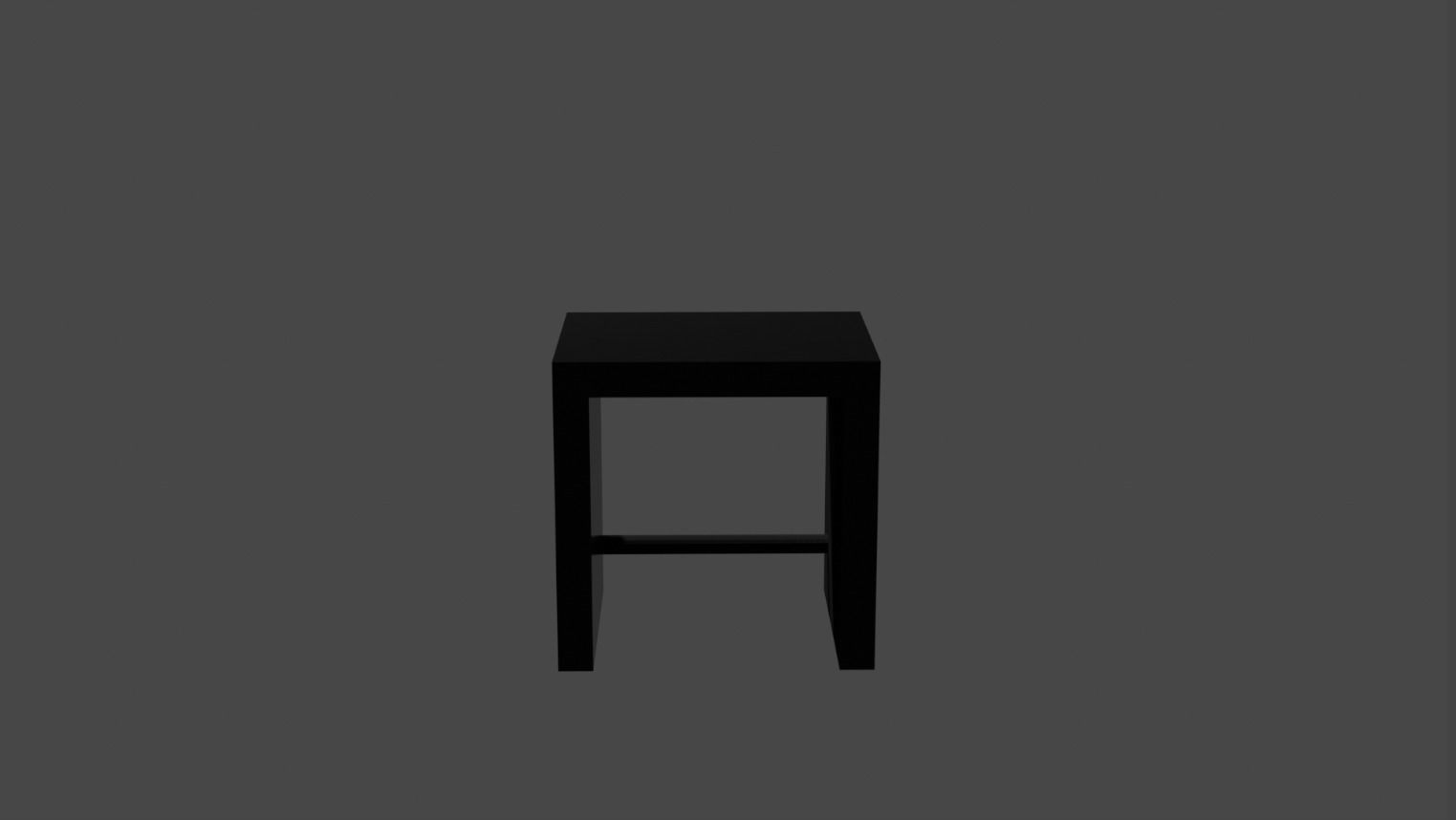 Stool Low-poly 3D model_4