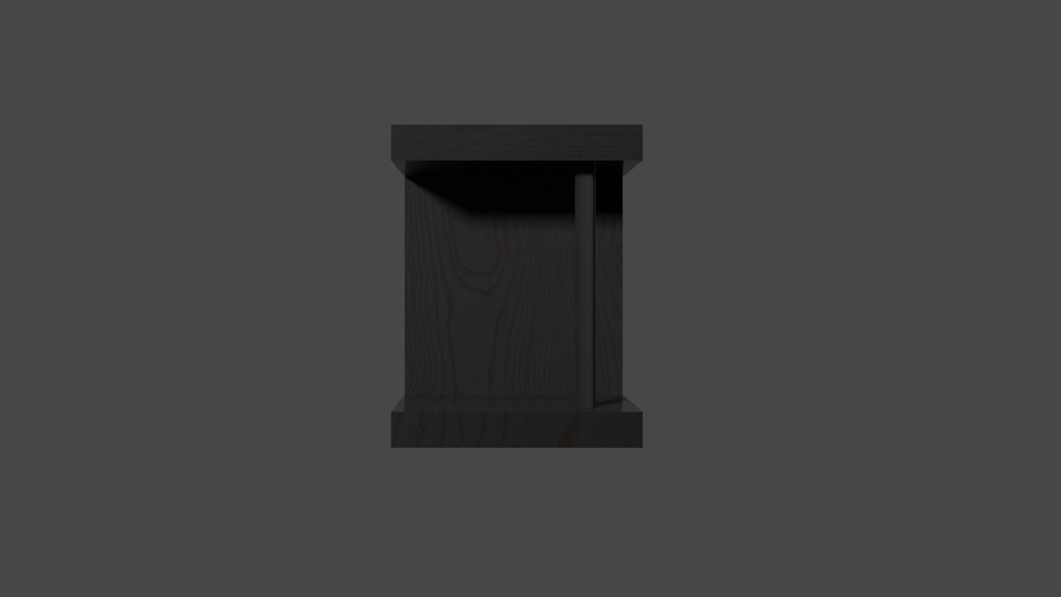 Stool Low-poly 3D model_13