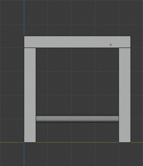 Stool Low-poly 3D model_20